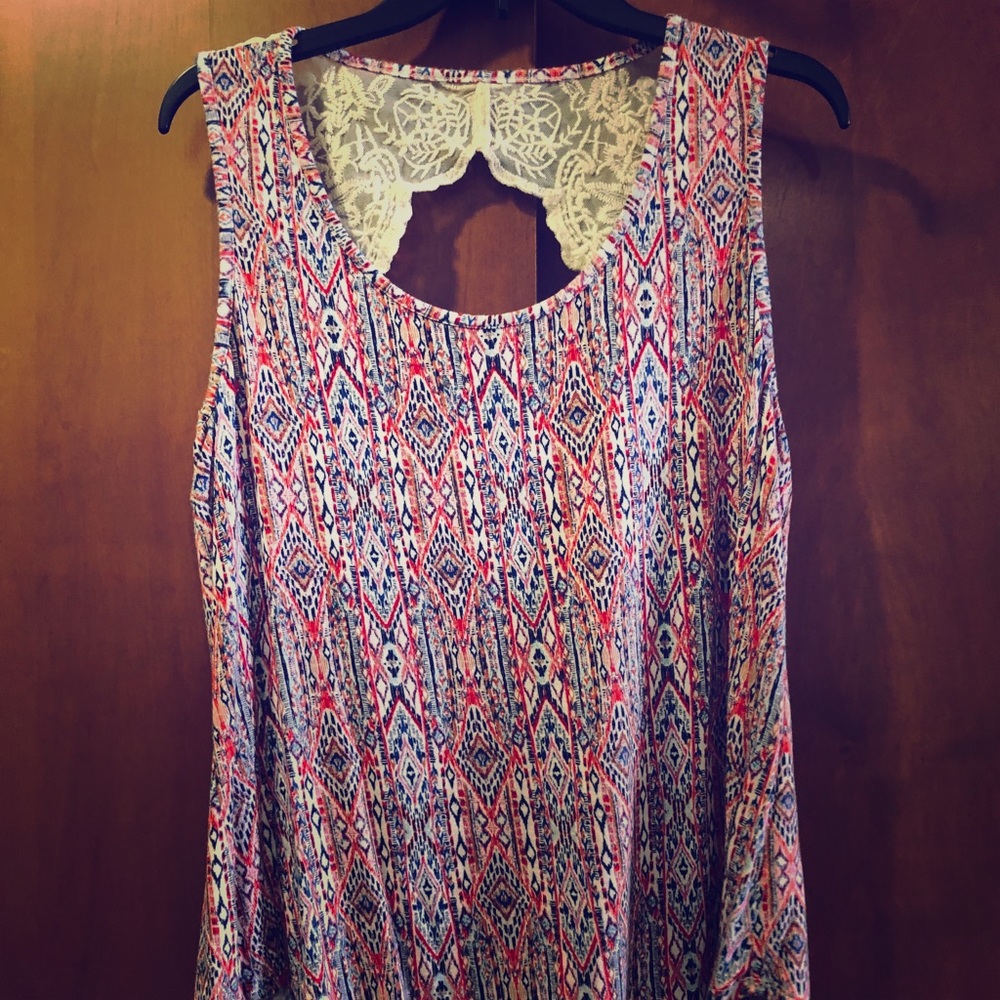 Tribal lace tank